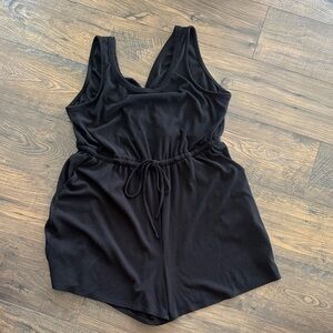 Torrid size 2 Black Sleeveless Romper-Ribbed knit